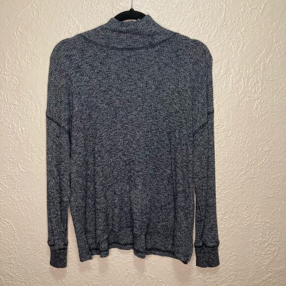 J.Crew Women's Turtleneck in Fine Rib Charcoal Size Medium - Picture 1 of 8
